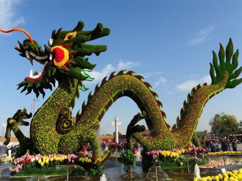 五色草造型烟台工程